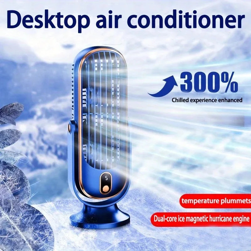 AeroVivo | Tragbarer USB-Ventilator | Dual-Motor | Leistungsstarker Akku | Für Büro, Reisen & Camping