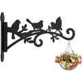 Floravia | Wandhalter für Blumenampeln mit Vogel- & Blattdesign | Metall-Pflanzenhaken für Garten und Balkon