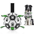 PawBall Pro Hunde Fußball Spielzeug | Interaktiver Trainingsball mit Zugschlaufen | Für große Hunde | Outdoor Apport & Training | PawBall Pro