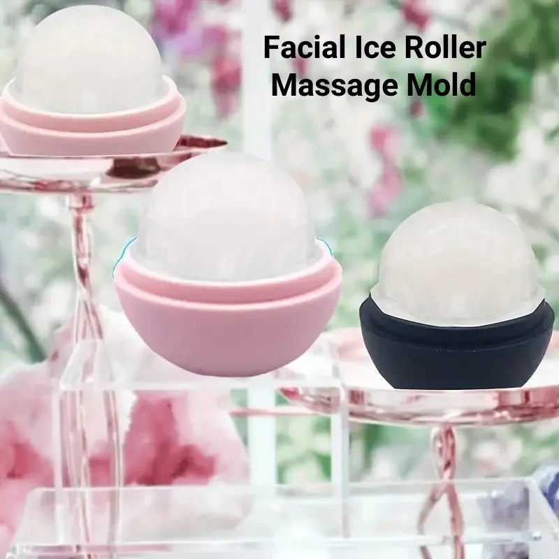 Glacielle | Eis-Massageroller | Silikon-Gesichtsmassageball | Kühlende Hautpflege & Entspannung