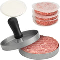 BurgerMeister Pro Hamburger-Pattie-Maschine | Runde Burgerpresse aus Aluminium | Kreativer Frühstücks-Helfer | 12×12×8 cm
