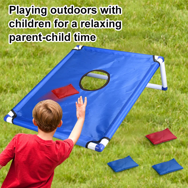 Tossivo Wurfspiel-Set | Spielbrett mit 6 Wurfsäckchen | Outdoor-Gartenspiel für Strand, Garten & Partys