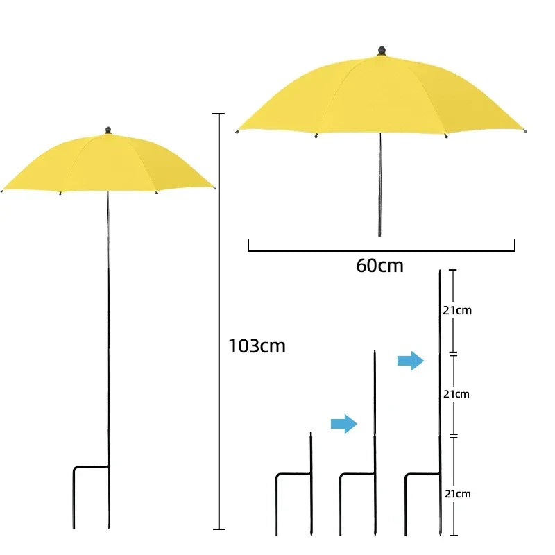 Florashade Pflanzen Sonnenschirm | Verstellbarer Pflanzenschutz | UV-Schutz Schirm mit Erdspieß | Wetterfest | Ø 60 cm