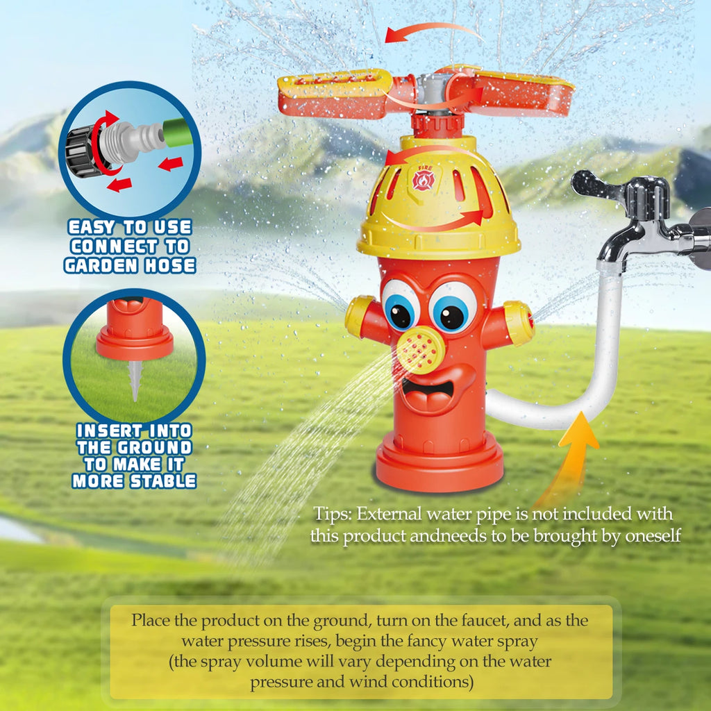 Splashino Hydranten-Wassersprinkler für Kinder | Garten-Wasserspielzeug | 360° Wasserspaß für Sommer & Outdoor
