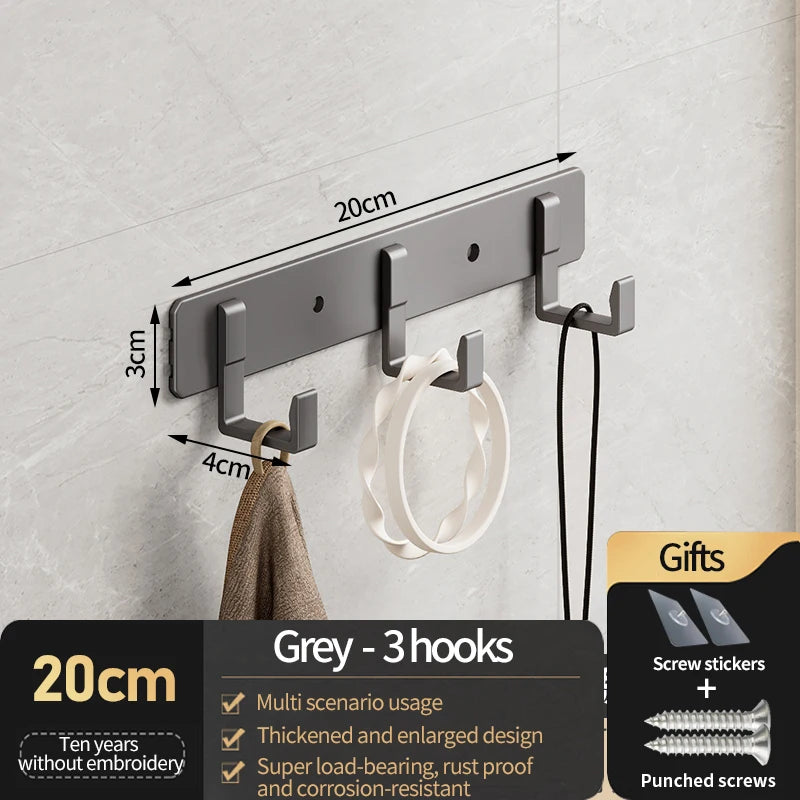 HangoMax Kleiderhaken Wand & Tür | Aluminium Haken für Garderobe, Eingang & Schrank | Stark & Platzsparend