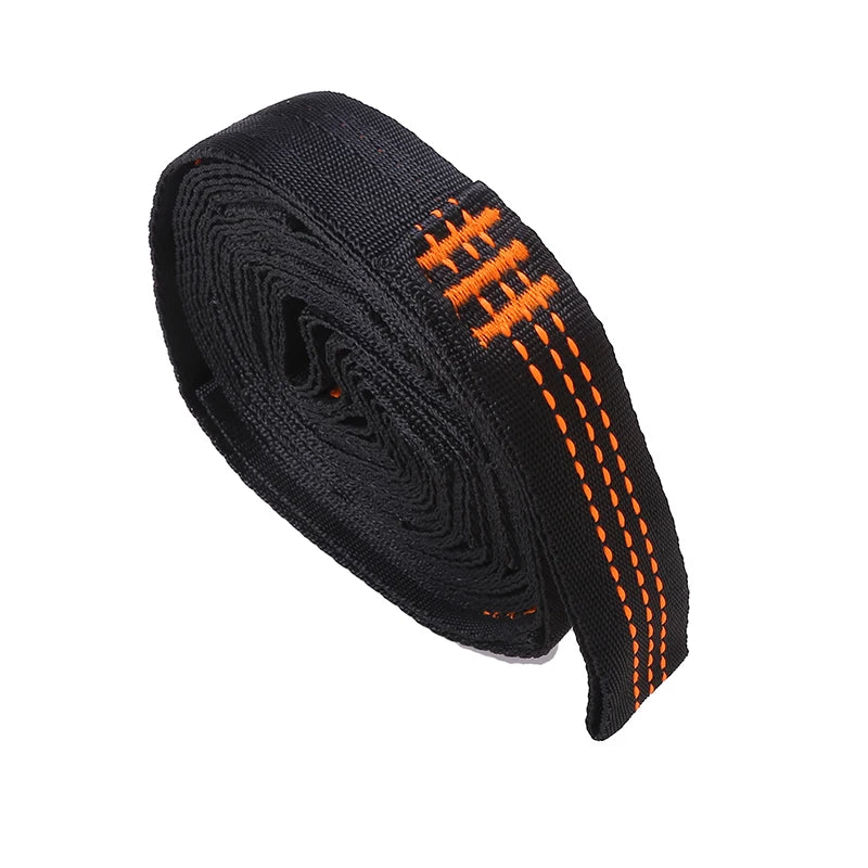 Hängkraft Hängematten Befestigungsset | 600 lbs Tragkraft | Polyester Gurte mit 5 Ringen | 2er Set
