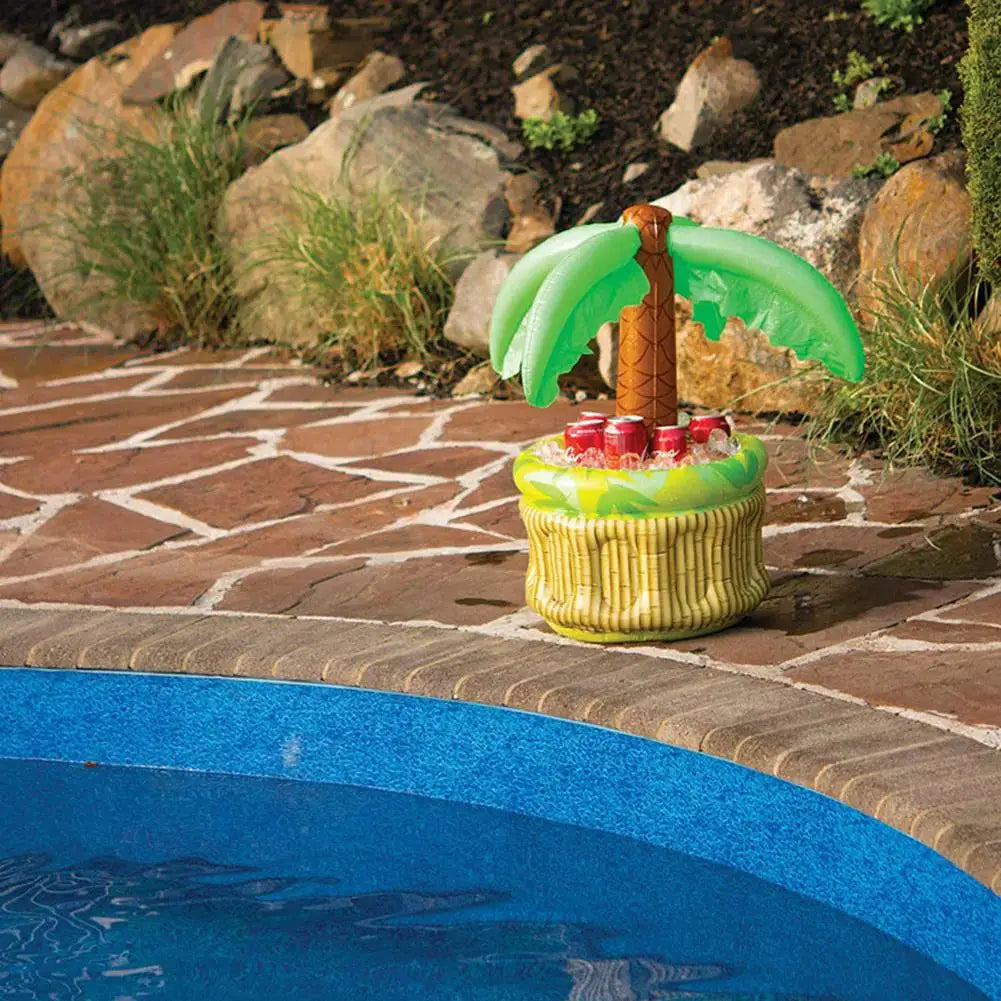 TROPICOVA Eiskübel aufblasbar Palme | Getränkehalter | 63 cm Höhe | Pool Party Deko | Sommer Zubehör