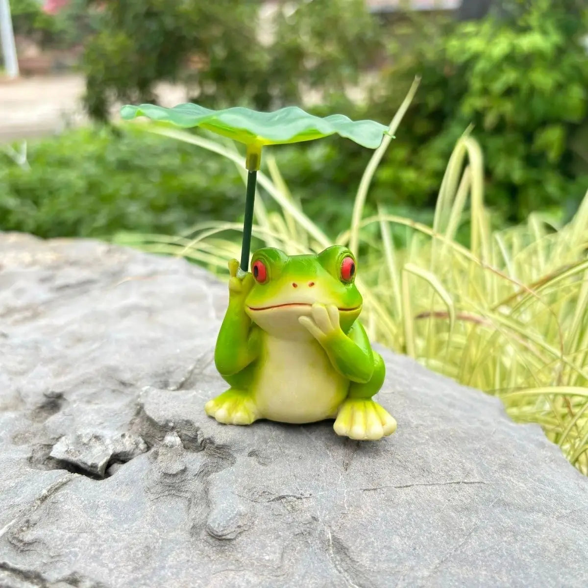 Animara Garden Tierische Blumentopf Deko | Resin Figuren mit Schirm | Garten & Balkon