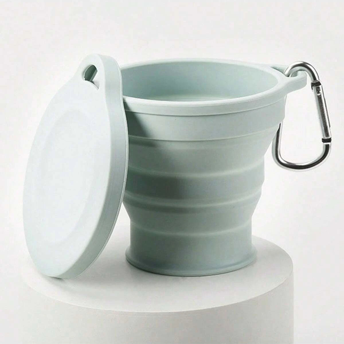 FoldSip Go Faltbecher | Lebensmittelechtes Silikon | Mit Aufhängeöse | Outdoor