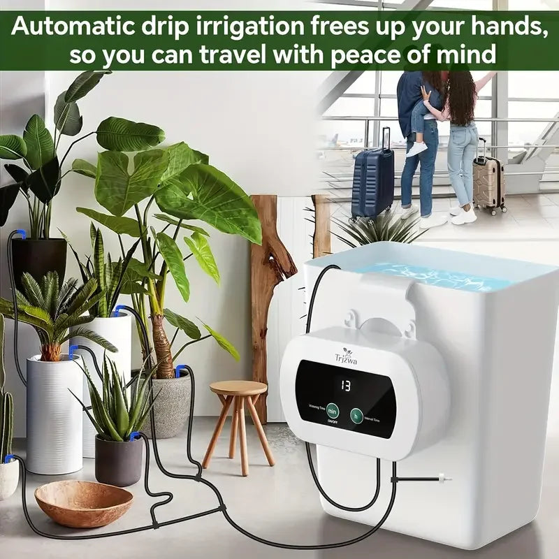 AquaFlow Control USB Bewässerungssystem | Automatische Tropfbewässerung | 300 Programme | Indoor