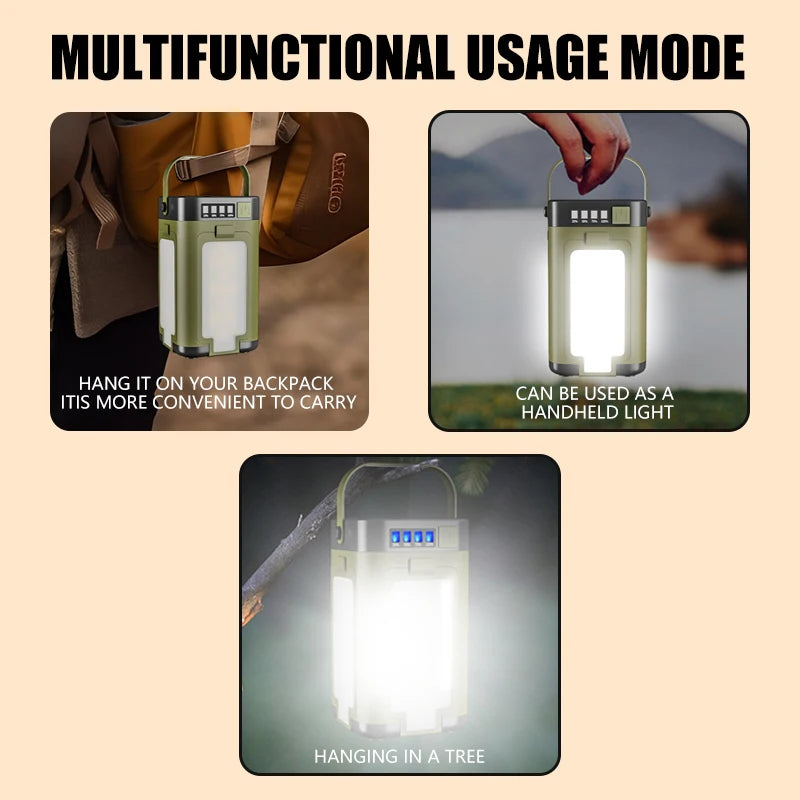 Lumorix | Solar-Campinglampe | Powerbank-Funktion | USB-C Aufladbar | LED-Zeltleuchte | IPX4 Wassergeschützt