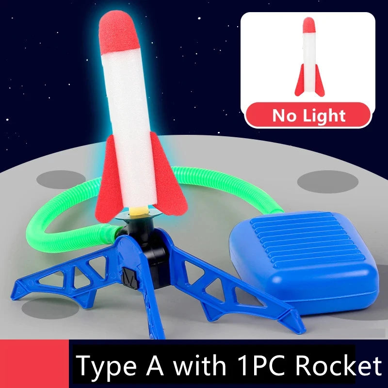 Rocketino | Raketenstarter für Kinder | Fußbetriebene Schaumstoffrakete | Outdoor-Spiel für Garten & Park
