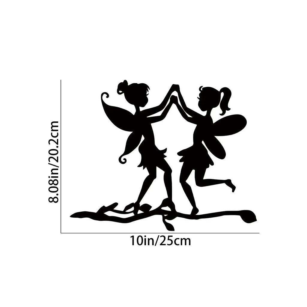 ArtVireo Metall-Vogelbaum & Gartenkunst | Silhouette Vögel/Drachen/Feen/Hunde | Außendekoration