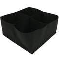 Growvera Hochbeet Pflanzsack | 8 Fächer | Filz Schwarz | 180x90x30 cm