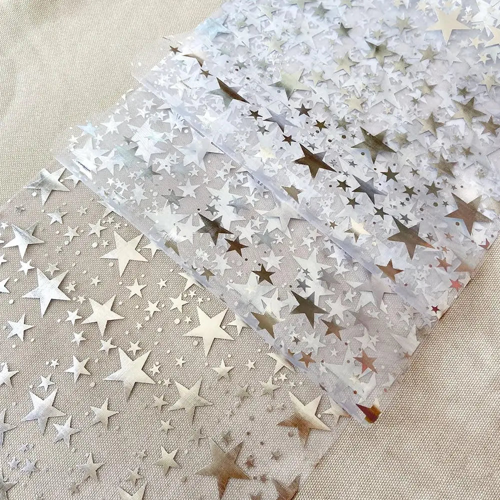 Glittering Table Runner "StellaLuxe" | Gold, Rose Gold or Silver | Metallic Shimmering Mesh Runner with Star Pattern | For Parties & Dinner Decoration