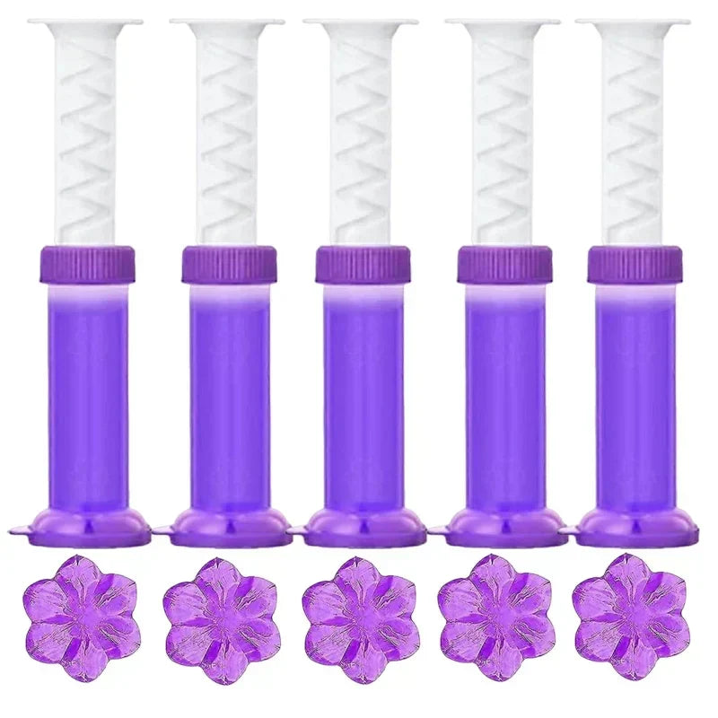 BloomFresh Toilet Gel Flowers | Scented Gel for Toilet & Urinal | Cleaning, Antibacterial & Decorative | 12 Blossoms per Stick