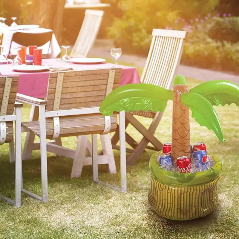 TROPICOVA Eiskübel aufblasbar Palme | Getränkehalter | 63 cm Höhe | Pool Party Deko | Sommer Zubehör
