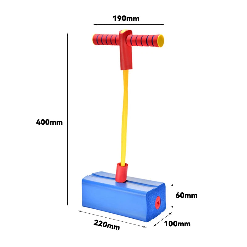 Hoparoo Schaumstoff-Pogo-Stick für Kinder | Sprungtrainer mit Quietschfunktion | Balance- & Koordinationsspielzeug