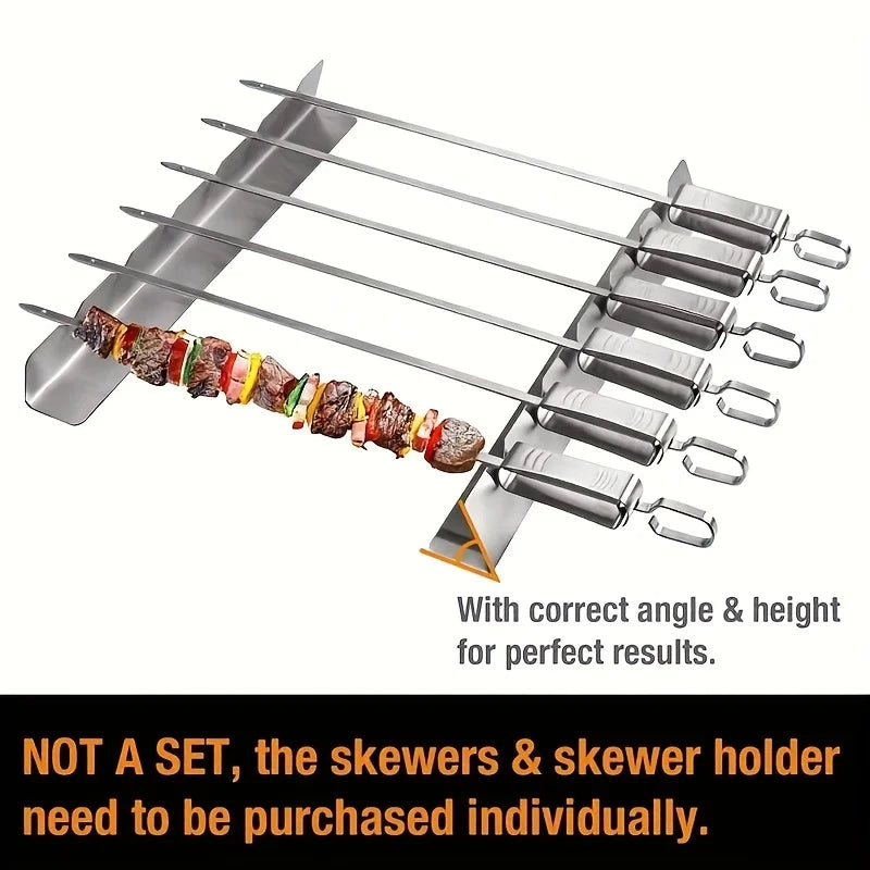 Grillvora Kebab Grillständer Set | Spießhalter für BBQ | Edelstahl & Hitzebeständig | 2 Stück