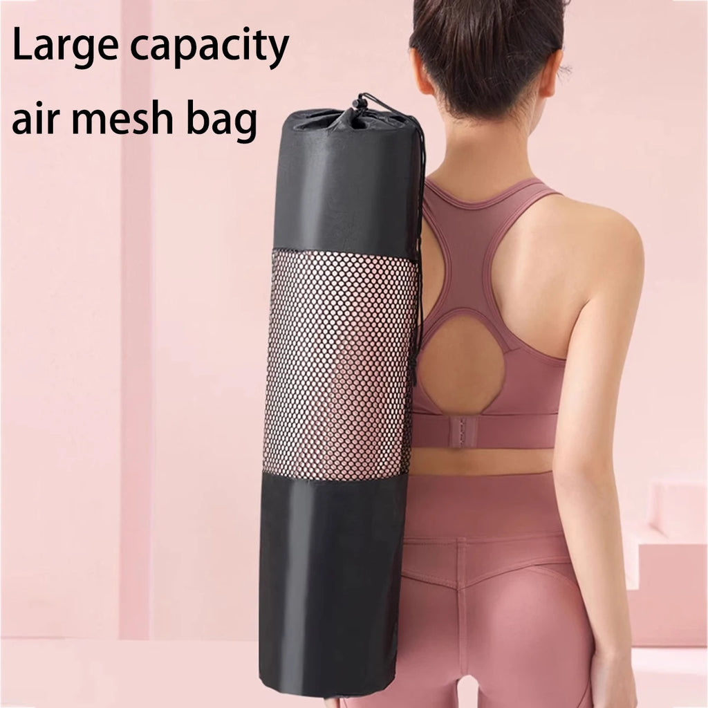 FlexCarry Active Yogamatten Tasche | Atmungsaktives Mesh | Oxford Gewebe | Schwarz