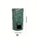 Gartenova | Kompostsack mit Reißverschlussdeckel & Tragegriffen | Wiederverwendbarer Gartenabfallsack | 129 L