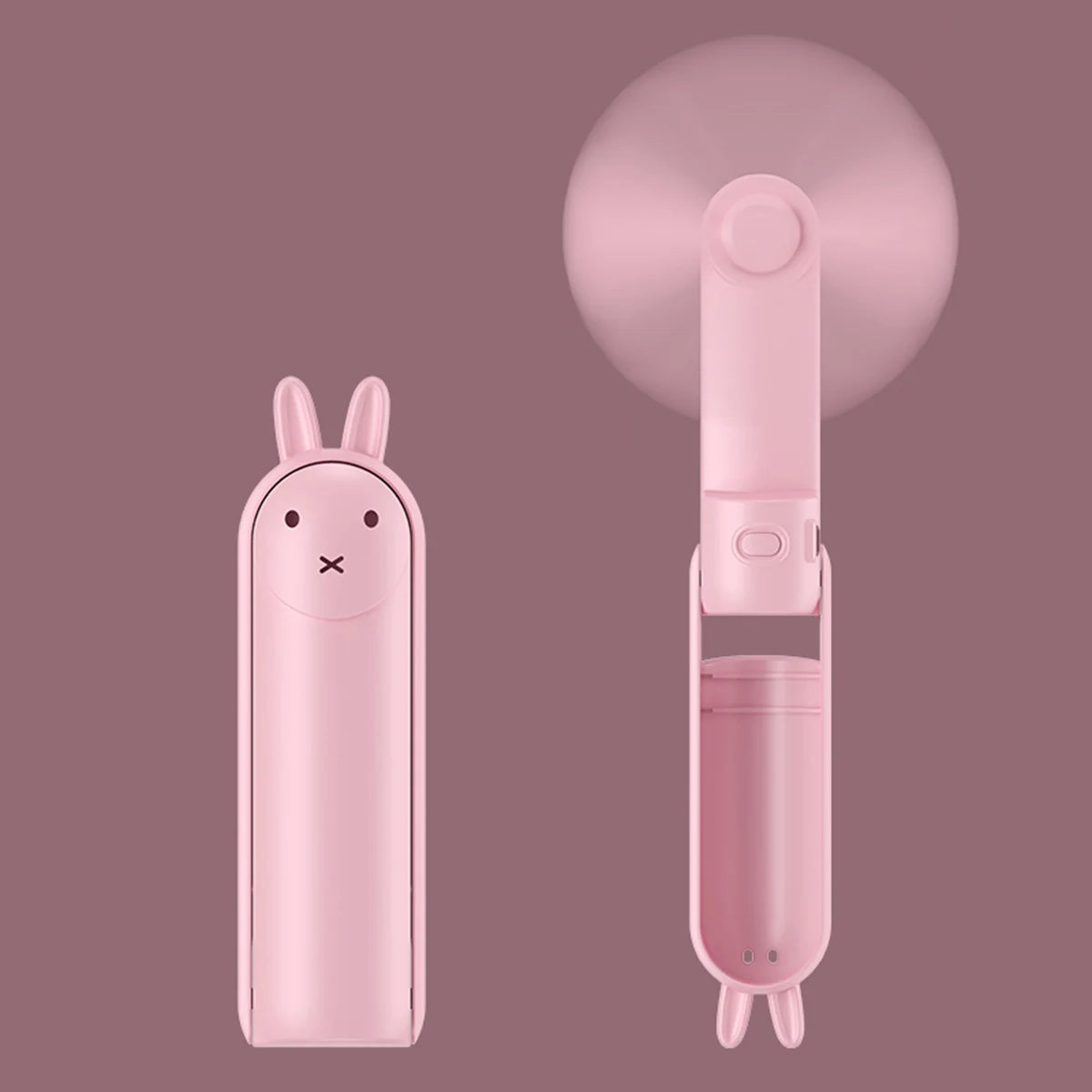 BreezeBuddy Mini USB-Handventilator | Wiederaufladbarer tragbarer Tischventilator | Cartoon-Design | Faltbar & kompakt