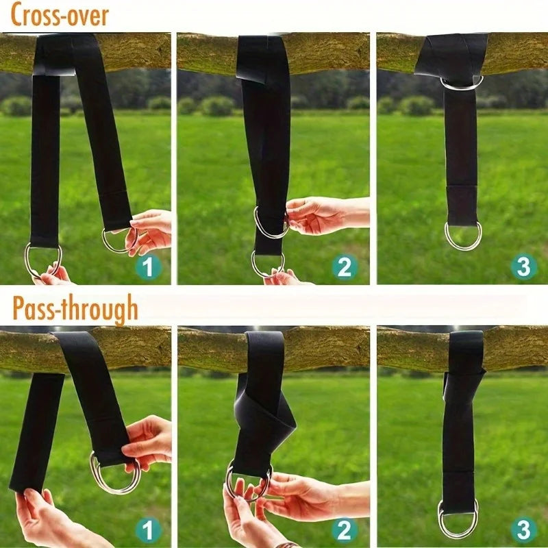 Swingora | Outdoor-Schaukel mit Sicherheitsgurt | Tragbare Hängeschaukel mit Transporttasche und Robusten Befestigungsgurten