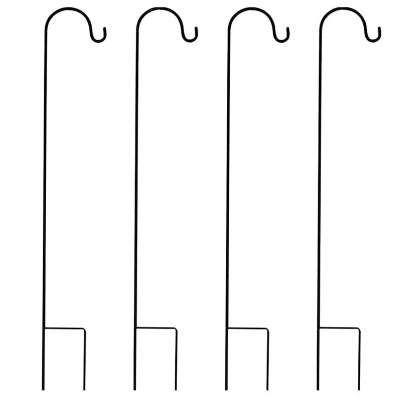 Gardevano Shepherd Hook Gartenstab | 76 cm Metall | Rostfrei Schwarz | Für Laternen & Hängepflanzen
