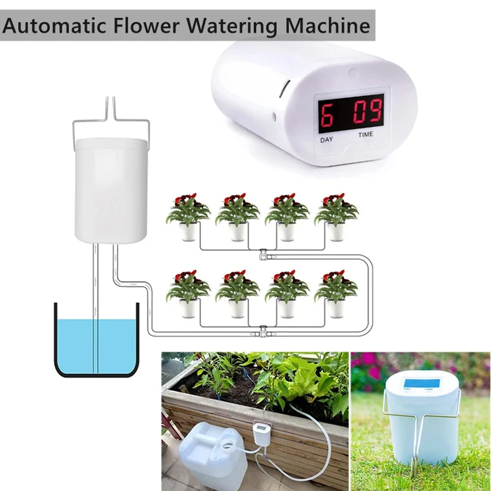 AquaVivo Smart Automatisches Bewässerungssystem | Selbstbewässerungs-Set 2–16 Tropfer | USB Akku