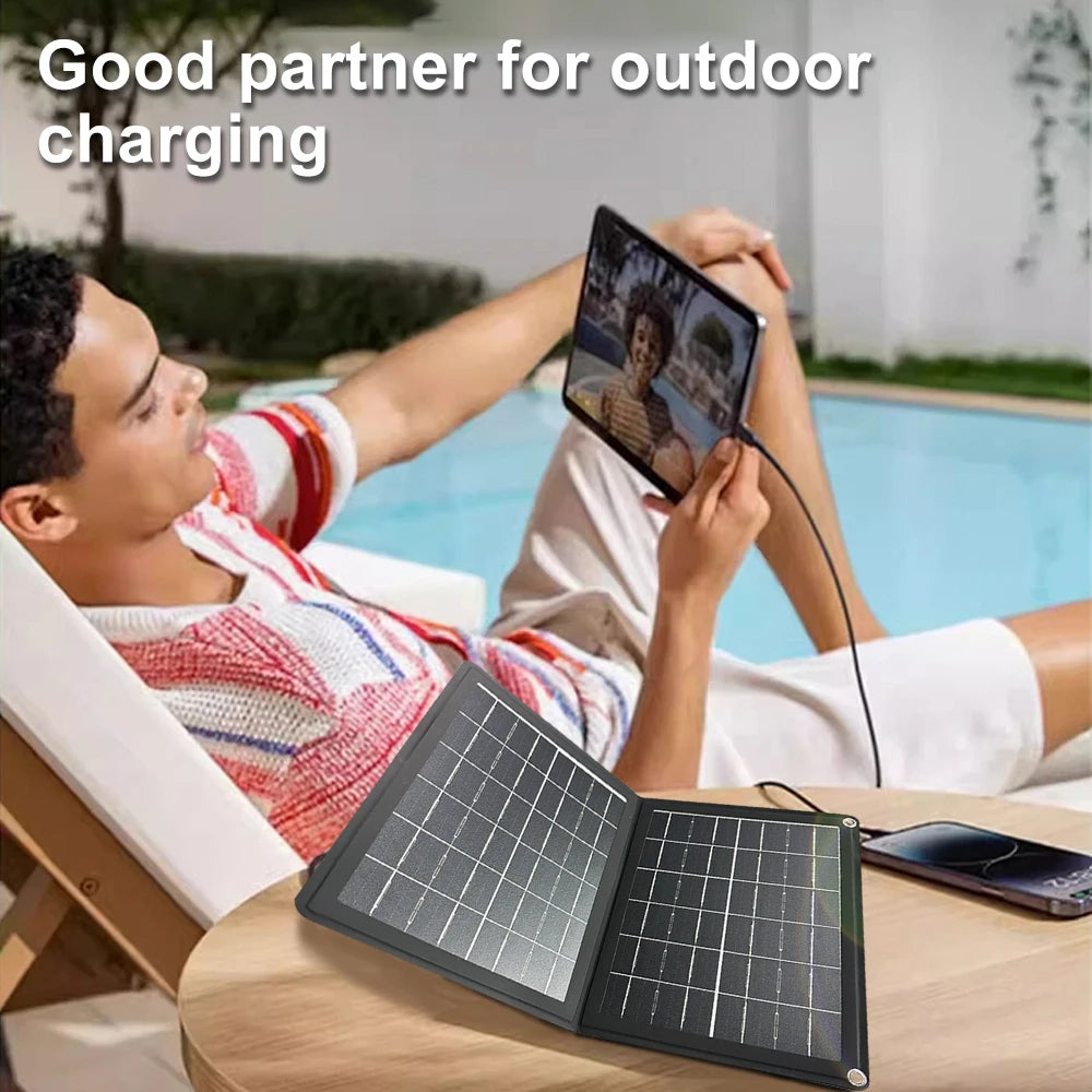 SolarVanta | Faltbares Solarladegerät 40W | Monokristallines Solarpanel | USB & USB-C | Für Camping und Outdoor