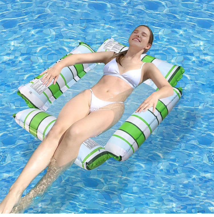 Aquavivo Wasserhängematte Liege | Aufblasbar | PVC | Pool & Strand Schwimmliege