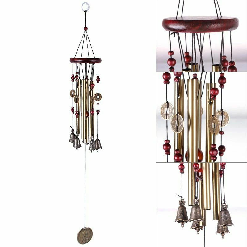 BellHarmony Großes Windspiel | Metall-Hohlrohre & Glocken | Balkon, Garten & Hof Dekoration | Hängende Klangglocke