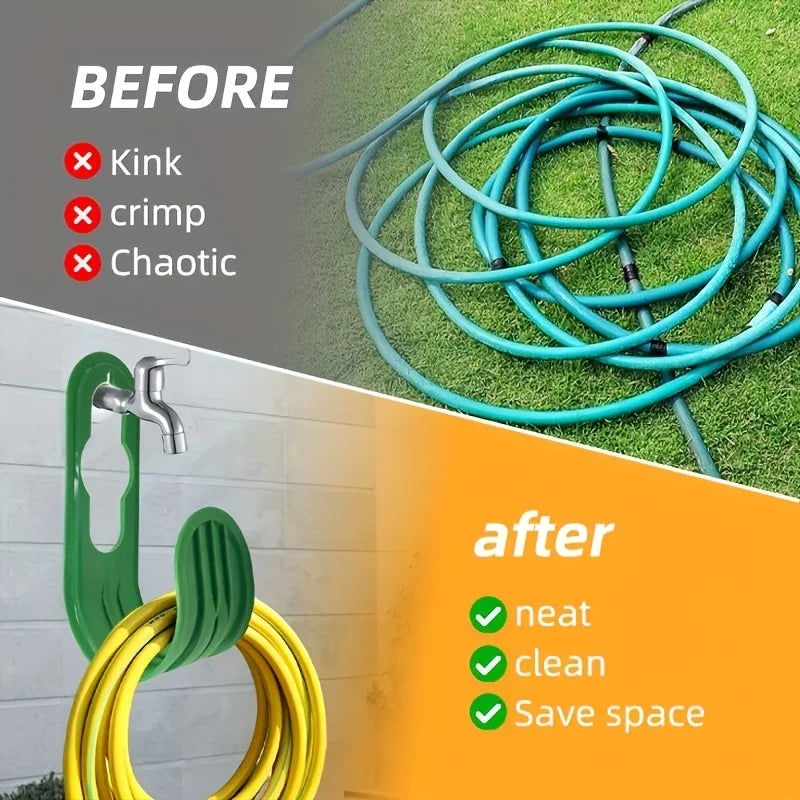 Gardivo | Gartenschlauchhalter Wandmontage | Platzsparender Schlauchhalter | Für Garten & Garage