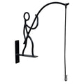 HookHelden Wandhaken für Pflanzampeln | Schmiedeeisen rostresistent | Fischer-/Gärtner-Design | Mit Sicherheitsverschluss | Outdoor Halterung