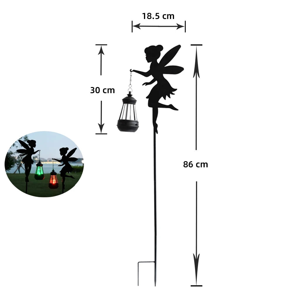 FairyGlow | Solar-Gartenleuchte Gießkanne | IP55 Wasserdicht | Metall Hängeleuchte | Outdoor Dekoration