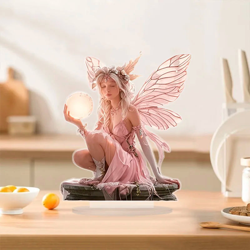 Celestia Acrylic Table Decoration Angel | Fairytale Stand | 18 cm | Gift & Photo Prop