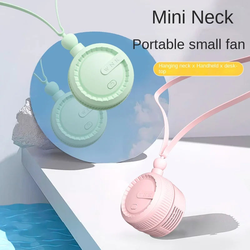 Breezora Tragbarer Nackenventilator | USB Wiederaufladbar | 10h Laufzeit | Leise Dual-Turbine Kühlung