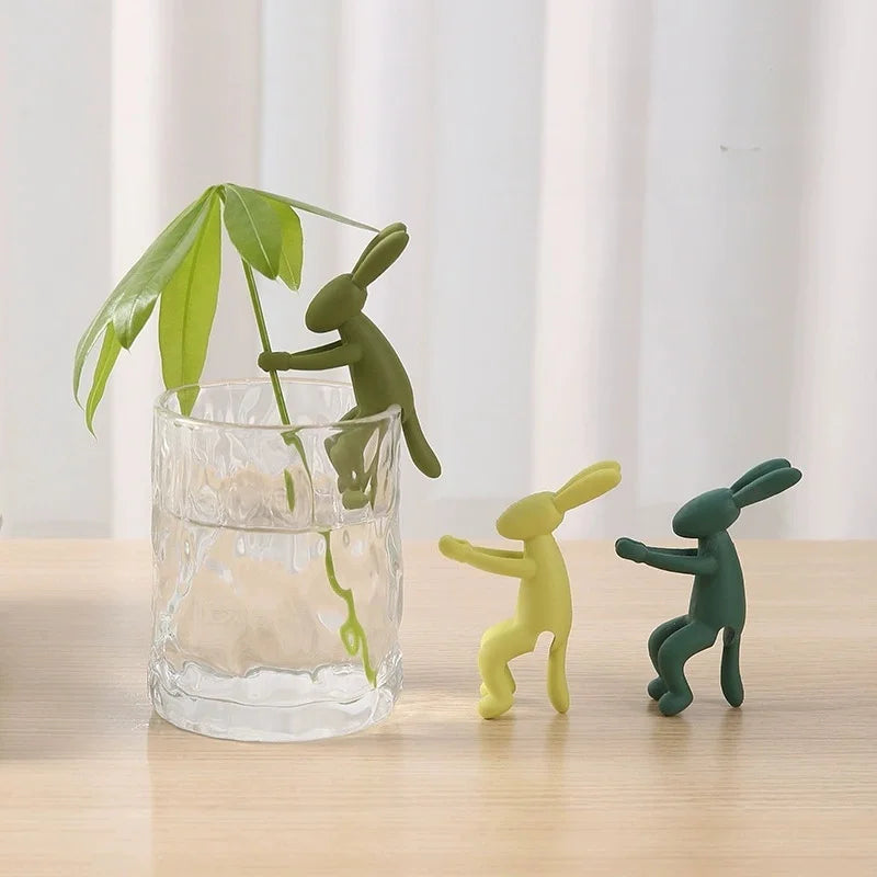 GreenHug Pflanzen Stecklingshalter Hase | Stängelstütze für Vase | 7 cm