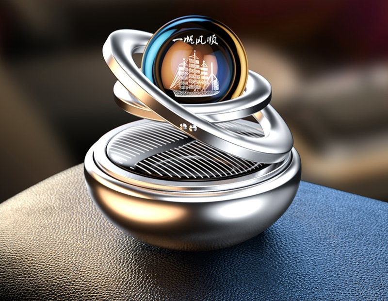 Car Air Freshener | Solar Powered | 360° Scent Distribution | Luxurious Design | 4 Colors