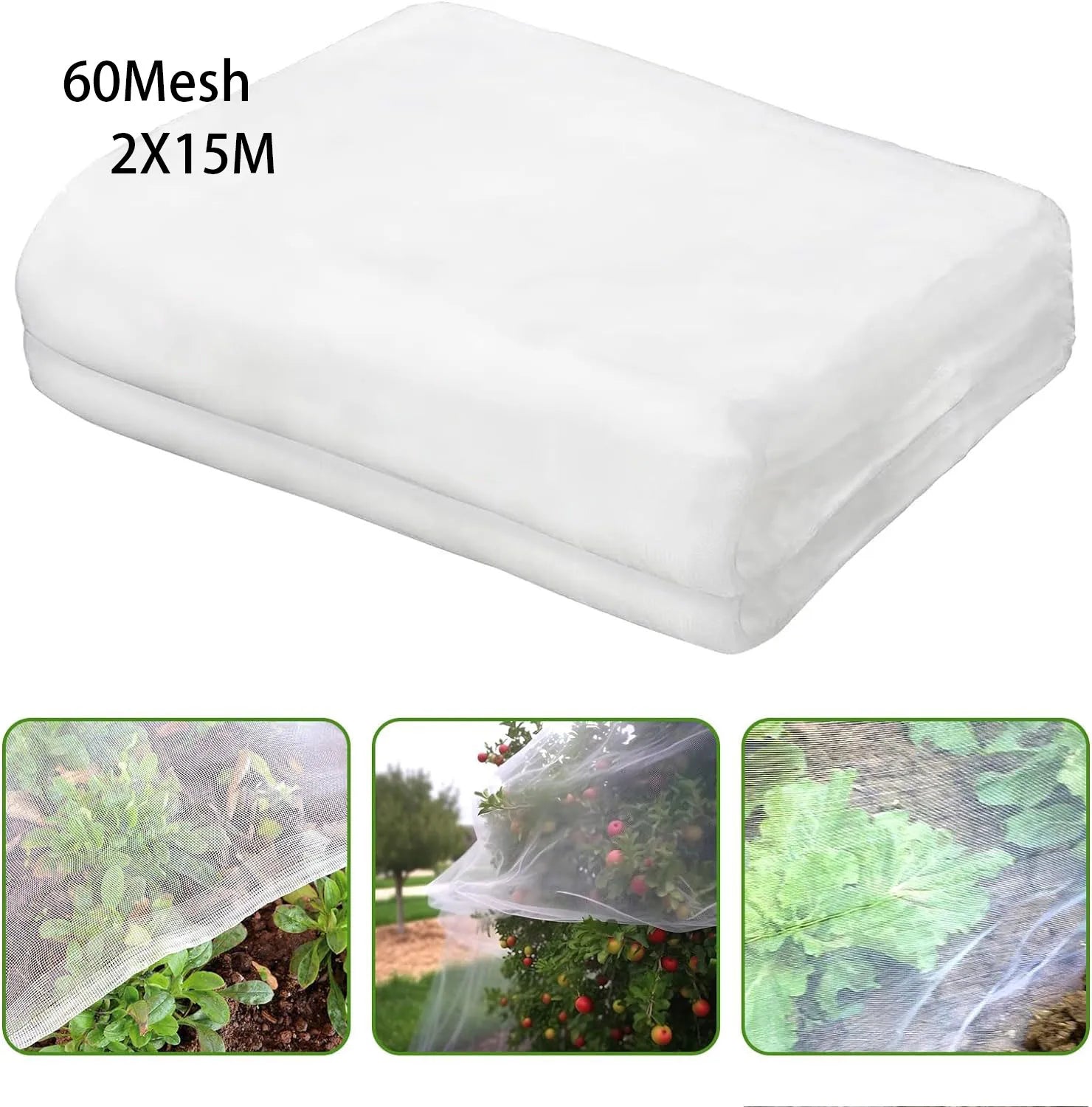 GreenShield Pro Pflanzenschutznetz | HDPE Insektenschutz & Vogelschutz | Lichtdurchlässig | Für Gemüse & Obst