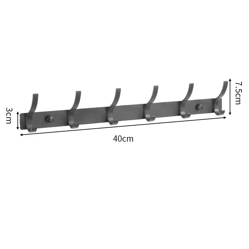 AluHaven Wandhaken Set 2 Stück | Aluminium Garderobenhaken | 6 Haken | Rostfrei & Modern