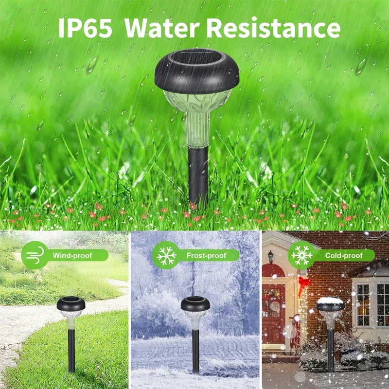 Solavelle | Solar-Gartenleuchte | Bauhinien-Blütenmuster | Wetterfest | LED-Wegeleuchte | 30 cm