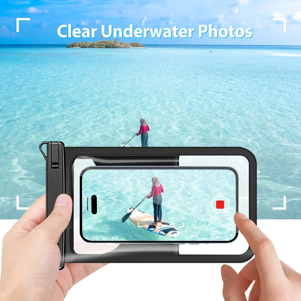 AQUASHIELD Wasserdichte Handytasche | IPX8 Schutz | mit Zusatzfach | Strand & Wassersport Hülle