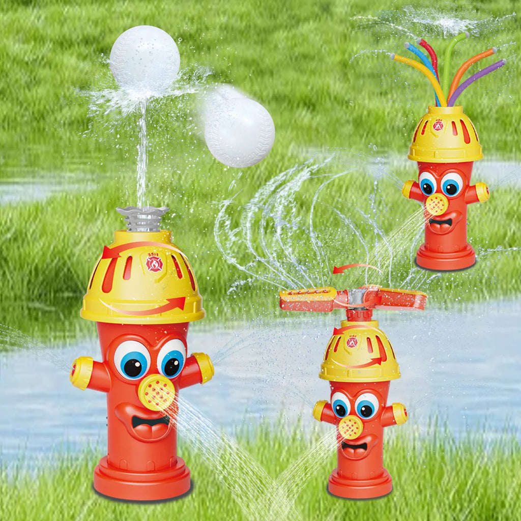 Splashino Hydranten-Wassersprinkler für Kinder | Garten-Wasserspielzeug | 360° Wasserspaß für Sommer & Outdoor
