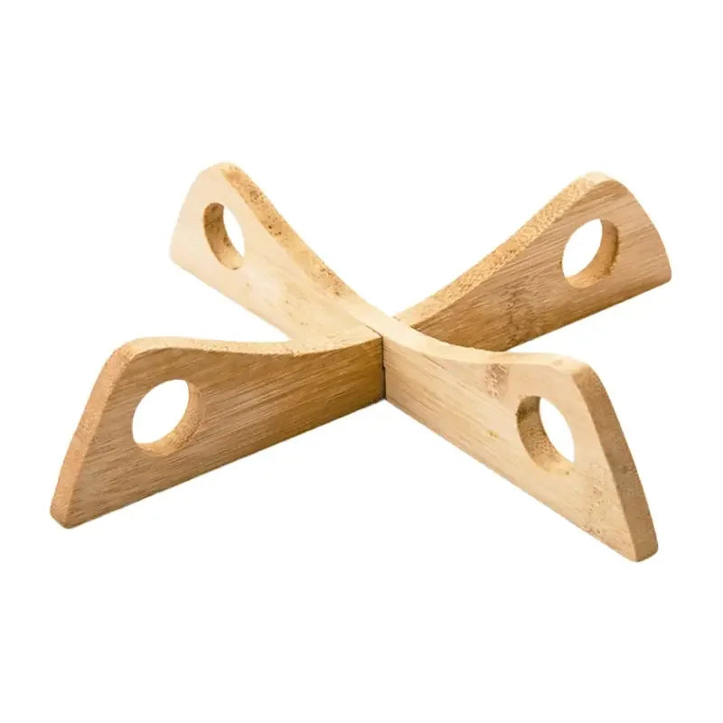 EcoTray Pro Abnehmbarer Tablett-Halter | Bambus Holzunterlage | Hitzeschutz & rutschfest | 20×4,1 cm