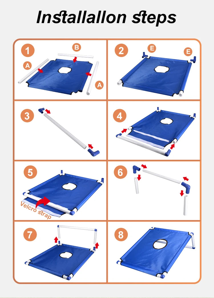 Tossivo Wurfspiel-Set | Spielbrett mit 6 Wurfsäckchen | Outdoor-Gartenspiel für Strand, Garten & Partys