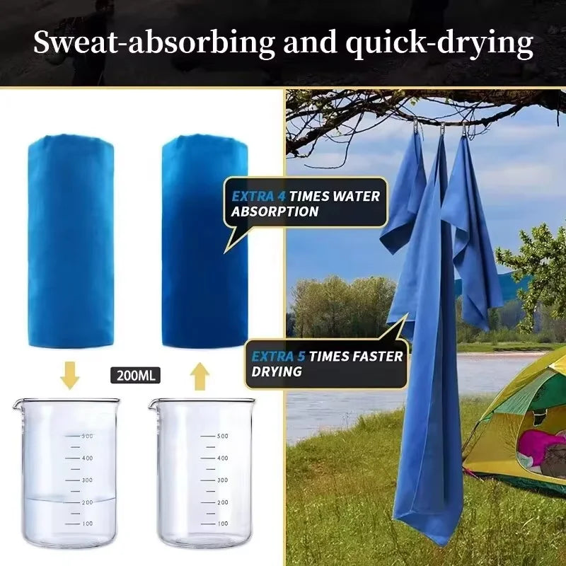 DryFlexo Schnell trocknendes Sporthandtuch | Mikrofaser | 40 x 80 cm | Fitness, Schwimmen & Camping