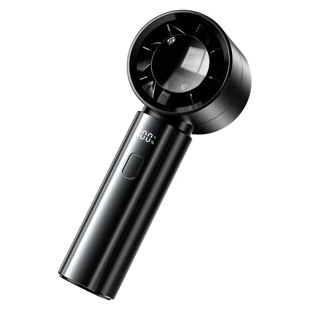 Aeriolo Portable Hand Fan with 4000 mAh Battery | 5 Levels & 100 Intensity Settings | Digital Display & Dual Airflow for Outdoor & Travel