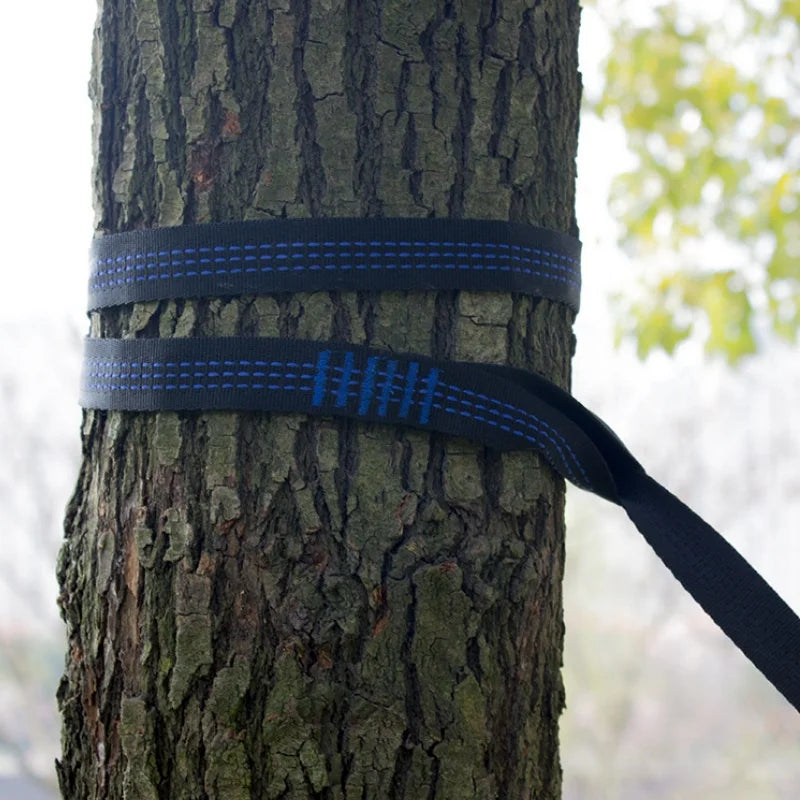 Hängkraft Hängematten Befestigungsset | 600 lbs Tragkraft | Polyester Gurte mit 5 Ringen | 2er Set