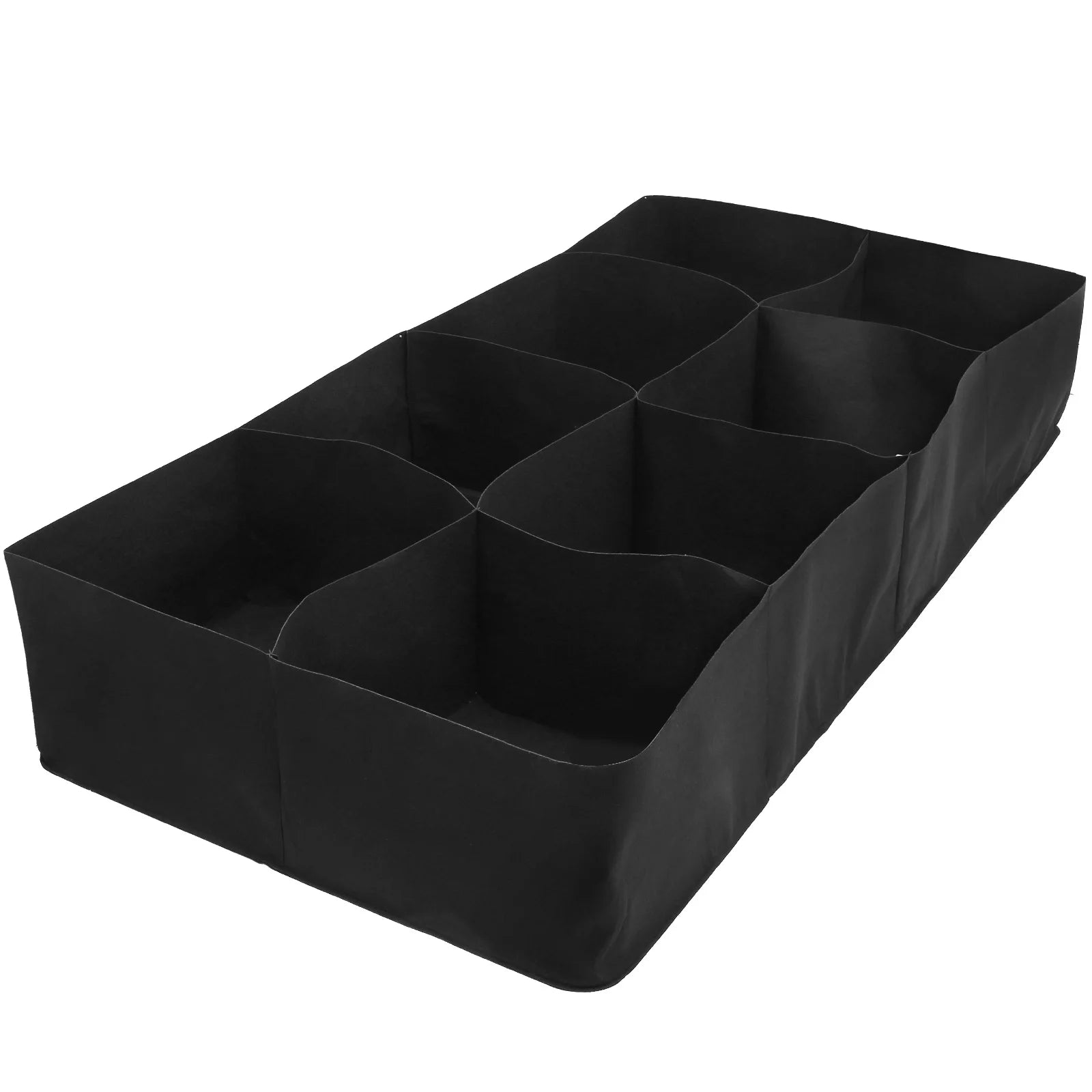 Growvera Hochbeet Pflanzsack | 8 Fächer | Filz Schwarz | 180x90x30 cm